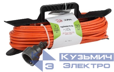 Удлинитель-шнур на рамке 1х30м с заземл. 16А IP20 UFx-1e-3х1.5-30m ПВС 3х1.5 Эра Б0046830