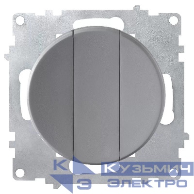 Выключатель 3-кл. СП Florence 10А IP20 механизм сер. (1E31901302) OneKeyElectro 2172849