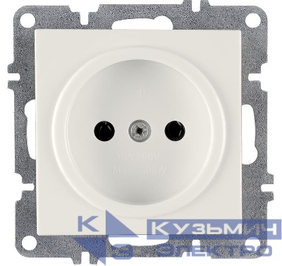 Розетка 1-м СП LAVIN/KAREN 16А IP20 без заземл. механизм бел. ARVIA 50 01 1000 215