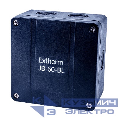 Коробка распределительная 110х110х67мм IP65 в комплекте с клеммным рядом 5х6кв.мм 41А черн. Extherm JB-60-BL