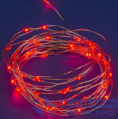 Гирлянда LED ULD-S1000-100/DTA/RC RGB IP44 10м 100 диодов RGB свет пульт ДУ в/к провод прозр. Uniel UL-00007180