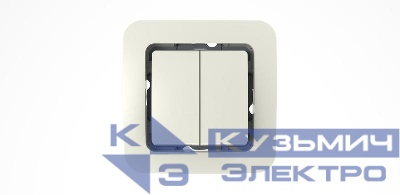 Выключатель 2-кл. СП Lillium 10А IP20 без вставки бел. Makel 71003