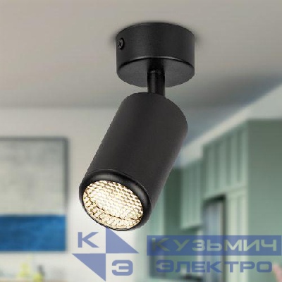 Светильник OL55 MR16 GU10 IP20 BK настен./потолочн. спот черн. Эра Б0061886