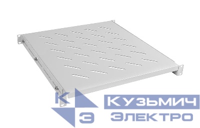 Полка регулируемая для шкафов и открытых стоек RA-J018-FC-700-100KG усиленная до 100кг сер. (RAL 7035) Cabeus 10816c