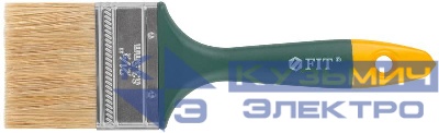 Кисть флейцевая "Контур" натур. светлая щетина пластиковая ручка 2. 5дюйм (63мм) FIT 01166