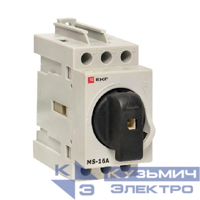 Рубильник мод. 3п MS-16A на DIN-рейку EKF ms-16d