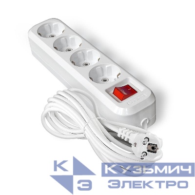 Удлинитель 4х7м с заземл. IP20 S-304А ПВС 3х1.5 с выкл. Universal 1736