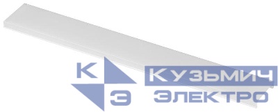 Экран 6114-2 из поликарбоната для профиля 6114 1шт матов. Эра Б0062786