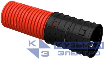 Труба гофрированная двустенная ПНД жесткая d125мм (уп.6м) ELASTA IEK EA-TG13-2-1-2-125-006-K04