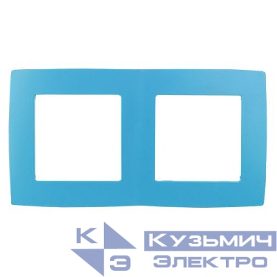 Рамка 2-м 12-5002-28 голуб. ЭРА Б0019402