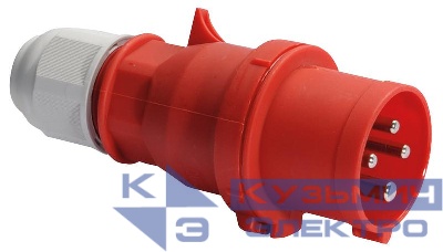 Вилка кабельная 32А 4п 3P+PE 6ч IP44 Bals 2142