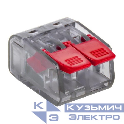 Клемма строительно-монтажная СМК 221-412 2-проводная 0.2-4кв.мм (уп.100шт) PROxima EKF plc-smk-221-412