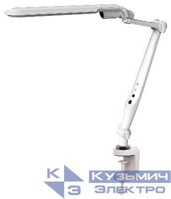 Светильник настольный KD-830 C01 LED 10Вт 230В на струбцине 600лм сенс. рег. яркости цветов. темп. бел. Camelion 14014