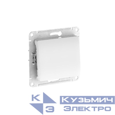 Кнопка нажимная Glossa (сх. 1) 10AX быстрозажим. клем. механизм бел. SE GSL000115S