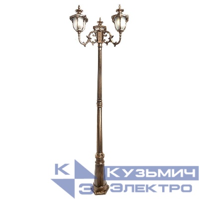 Светильник PL4049 3х60Вт E27 IP44 230В садово-парковый черн. зол. FERON 11429