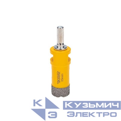 Коронка алмазная профессиональная по керамограниту и железобетону М14 вакуумное спекание 25мм для УШМ Kranz KR-92-1012