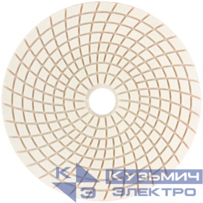 Круг шлифовальный алмазный гибкий АГШК (липучка) влажное шлифование 125мм Р 200 FIT 39883