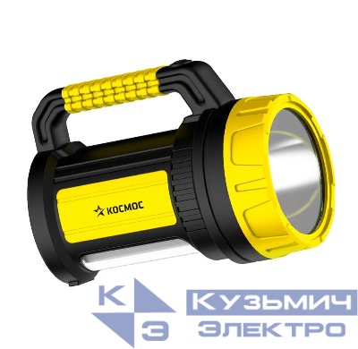 Фонарь аккумуляторный LED 5Вт 3 режима боков. панель 10Вт ЗУ 220/12В КОСМОС KOCAc2005W_Ex