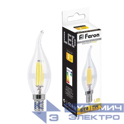 Лампа светодиодная LB-67 7Вт 2700К E14 230В FERON 25727