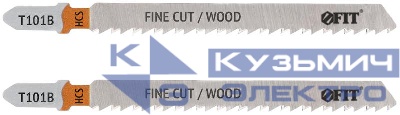 Полотно по дереву HCS шлифованные под свободным углом зубья 100/74/2.5мм (T101B) (уп.2шт) FIT 40895