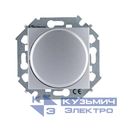 Механизм регулятора напряжения поворотно-нажимной электрон. переключатель 500Вт 230В Simon15 винт. зажим алюм. 1591790-033