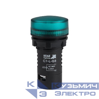 Лампа светодиодная OptiSignal Compact D22 С7-L-Q3 зел. 380В AC XB7EV03QP КЭАЗ 362164