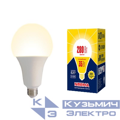 Лампа светодиодная LED-A95-35W/3000K/E27/FR/NR Norma 35Вт матовая 3000К тепл. бел. E27 (упак. картон) Volpe UL-00005607