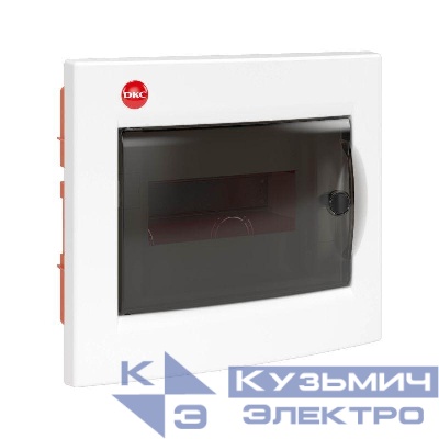 Щиток встраиваемый 8мод. IP41 с дверцей с усилен. клеммн. блоком 87308 бел. DKC 81708