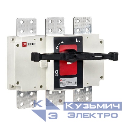 Рубильник-выключатель 3п 1250А с рукояткой управления для прямой установки PowerSwitch PROxima EKF psds-1250-3