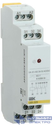 Реле промежуточное OIR 3 конт. (8А) 24В AC/DC IEK OIR-308-ACDC24V