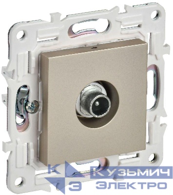 Розетка телевизионная проходная TV SKANDY SK-A17Sh шампань IEK SK-A10-P-K37