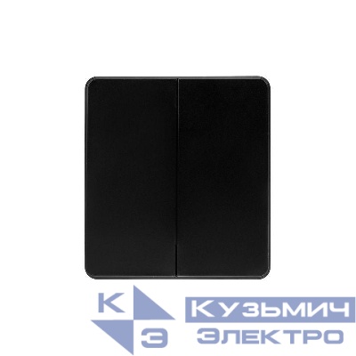 Выключатель 2-кл. СП ROUND MIELE 10А оникс Kranz KR-78-0706-3