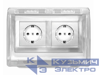 Накладка защитная для двухместной розетки Duwi 26311 1
