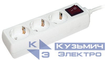 Удлинитель 3х5м с заземл. 16А IP20 У03К 2P+PE 250В ПВС 3х1 с выкл. IEK WYP10-16-03-05-ZK-N