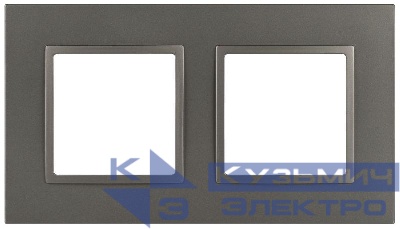 Рамка 2-м Elegance 14-5012-16 Classic для розеток и выключателей титан Эра Б0065825