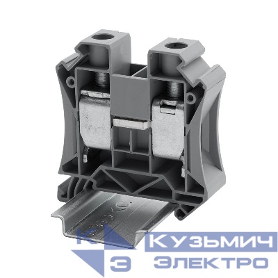 Клемма проходная винтовой зажим; 2 точки подключения; 35кв.мм сер. DKC TUR-35R