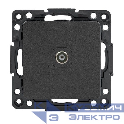 Розетка телевизионная проходная TV 1-м Стокгольм 75Ом 5-862МГц механизм черн. PROxima EKF EZA00-127-10