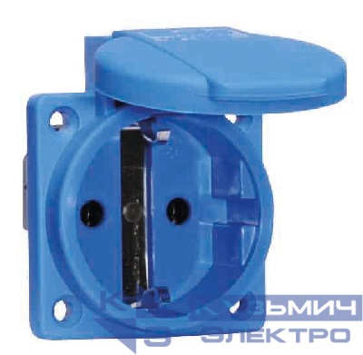 Розетка встраиваемая Schuko 16А 3п 250В IP54 син. Bals 71094