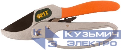 Секатор Профи храп. механизм режущ. кромки встык с наковальней тефл. покр. лезвий алюм. корпус 200мм FIT 77096