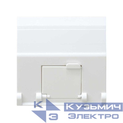 Адаптер на 1 RJ45(12) коннектор наклонный широкий Simon27 бел. 27081-35