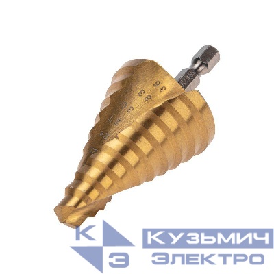 Сверло по металлу ступенчатое 9.0-36.0мм "ТИТАН" Kranz KR-12-6614