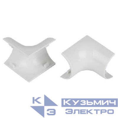 Угол для кабель-канала полукруглого внутр. 30х13мм IC-KK-30-13-FW бел. (уп.2шт) Эра Б0064896
