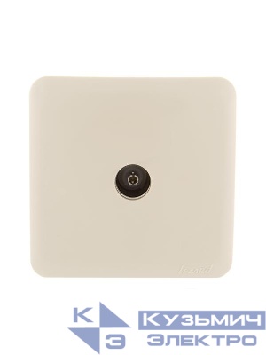 Розетка телевизионная оконечная TV 1-м ОП Viola крем. LEZARD 751-0300-130