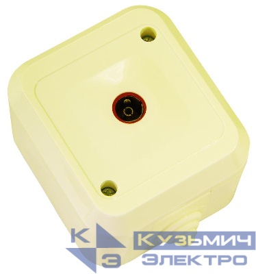 Розетка телевизионная проходная IP44 крем. Makel 18207