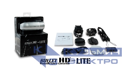 Экшн камера (видеорегистратор) Bullet 720p 1280*720 25fps, microSD, разъем USB 5pin, серебряный EOL