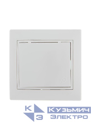 Розетка 1-м СП Mira 16А IP20 с заземл. с защ. крышкой с бел. вставкой керамика бел. LEZARD 701-0202-123