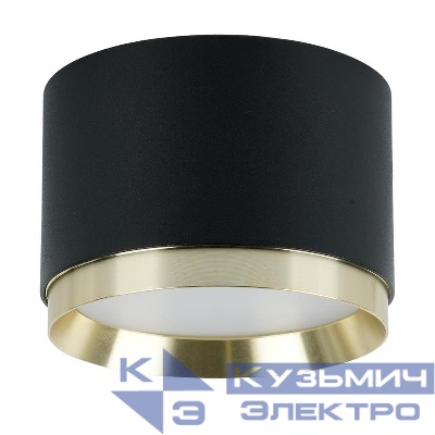 Светильник HL459 12Вт GX53 230В потолочн. черн. + зол. FERON 52021