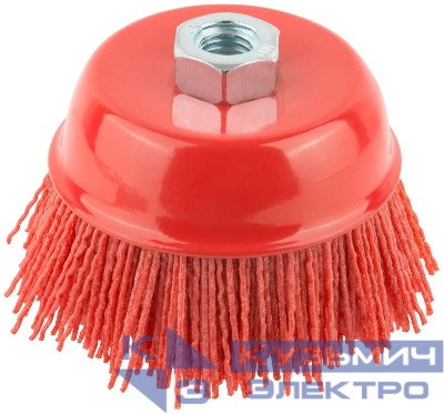 Корщетка-чашка нейлоновая гайка М14 профи 100мм FIT 38798