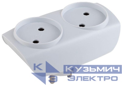 Разветвитель 2-м без заземл. 16А IP20 SP-2-W бел. Эра C0045520