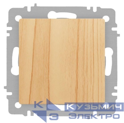 Выключатель 1-кл. СП Accent 6-101-11 10А IP20 250В AL/CU сосна Intro Б0063426